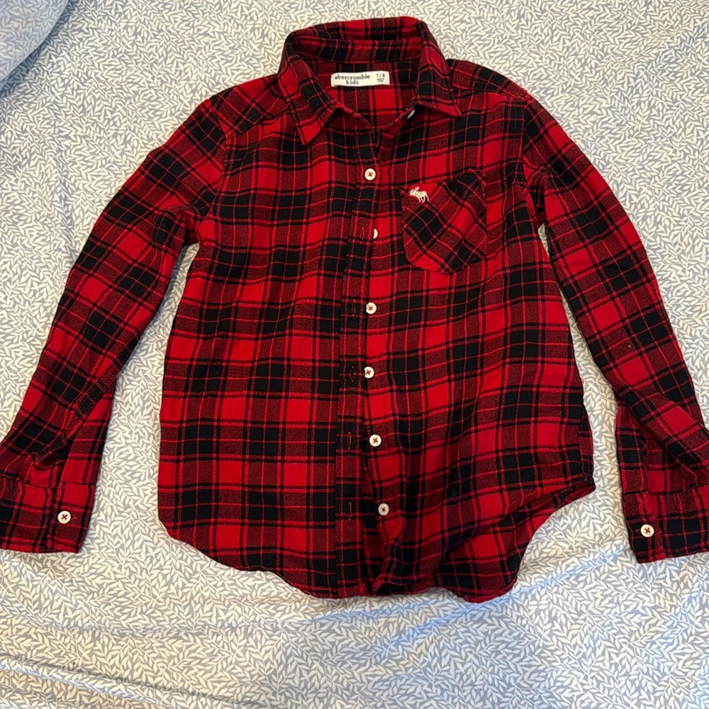 Abercrombie kids plaid shirt